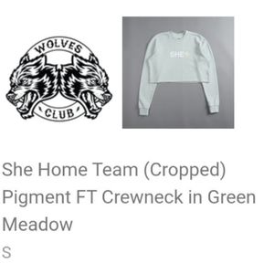 🐺Darc Sport Green Meadow Cropped Crewneck🐺